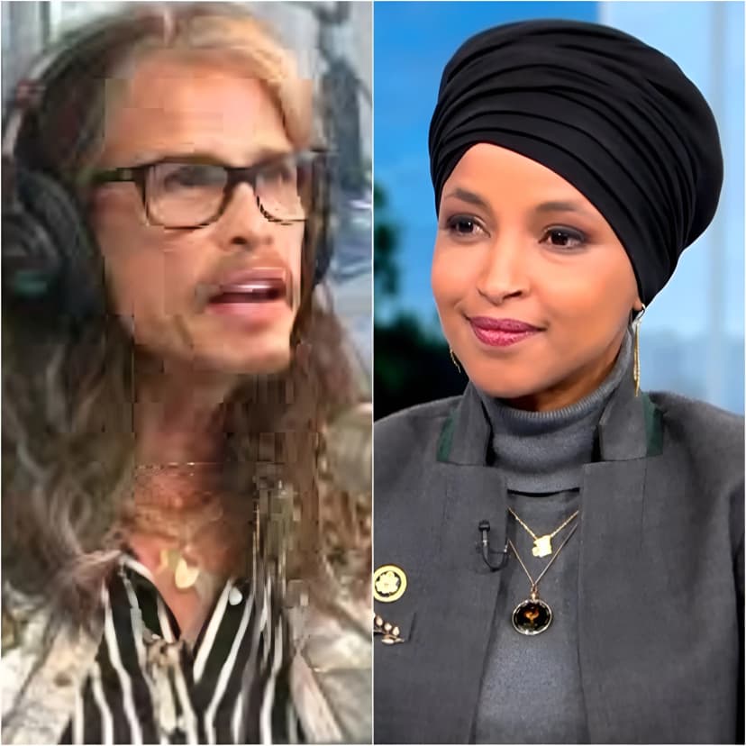 “LIVE MELTDOWN: Ilhan Omar Explodes After Steven Tyler Drops EXPLOSIVE Evidence On-Air” Steven Tyler took a deep breath, looked straight into the camera, and said, “We have verified this.” Those four words detonated the moment. He held up the evidence — real, sourced, undeniable. Within minutes, Ilhan Omar team was in full panic. Aides scrambled. Phones rang nonstop. And Omar furious rant, picked up faintly by a backstage mic, sent social media spiraling. See the full story below 👇