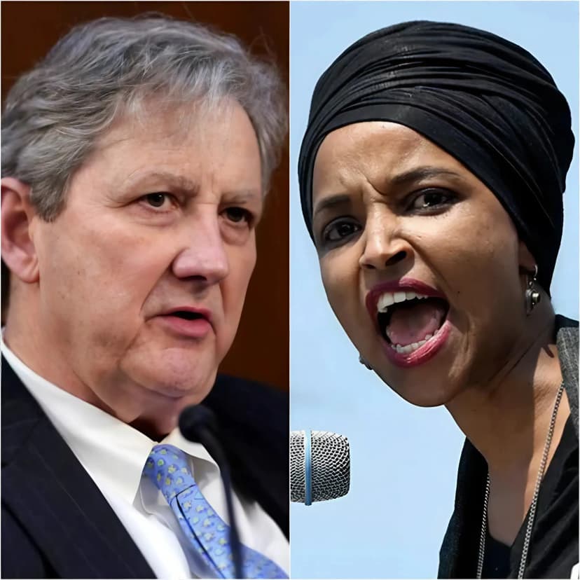 BREAKING NEWS — “She should return to Somalia or go to jail.” With that blunt declaration, Senator John Kennedy ignited a political firestorm, publicly targeting Representative Ilhan Omar and triggering swift backlash from both parties. Critics denounced the remark as inflammatory, while supporters defended it as overdue accountability. Omar responded within minutes, calling the statement extremist and accusing Kennedy of fueling political conspiracies designed to destroy her credibility. But the standoff escalated dramatically when, just twenty minutes later, Kennedy released what he described as an indictment report, accompanied by a chilling 12-word statement that appeared to stun the chamber into silence. Cameras captured tense faces and hurried whispers as aides scrambled. Now, one of the most explosive confrontations in American politics is unfolding in real time — and neither side is backing down. 👇