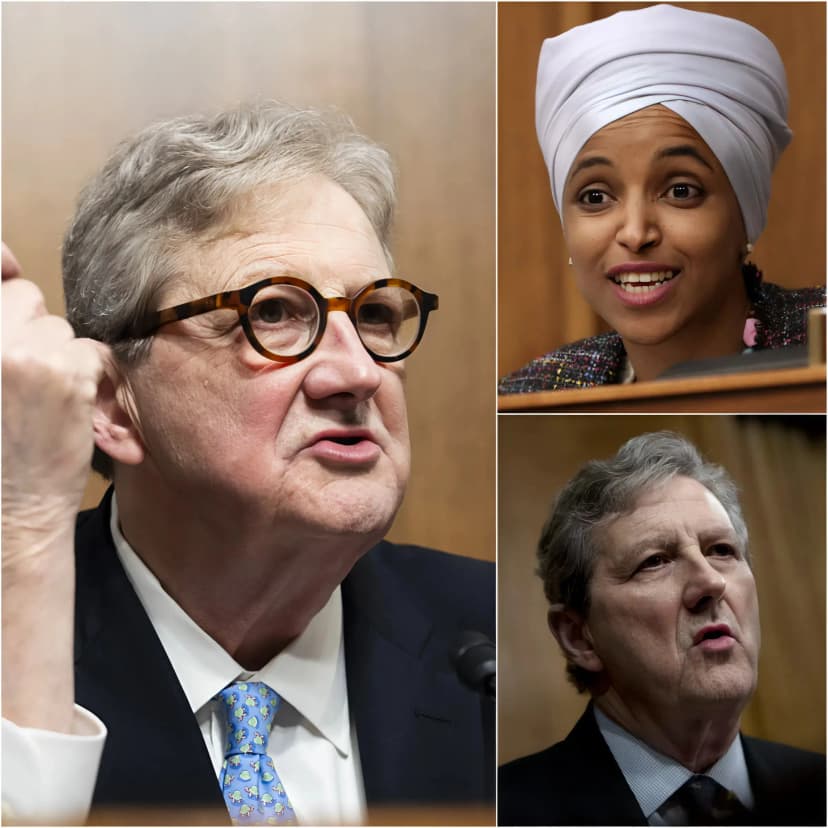 🔥 “Sit down, kid!” — a phrase allegedly uttered by Representative Ilhan Omar during a live hearing instantly stunned the entire room. But what happened next was what truly sparked debate across America. Senator John Neely Kennedy didn’t raise his voice or react aggressively. He simply looked up and calmly responded with a short, concise statement — enough to silence the entire room. That tense moment quickly went viral on social media, where millions shared the video and debated the meaning of the response. Many called it “one of the most memorable moments of recent political television,” while others argued the confrontation reflected the growing divisions within American politics. Within minutes, the clip had become a hot topic, capturing the attention of viewers nationwide.