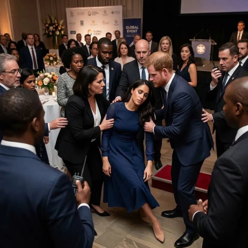 30 MINUTES AGO: Panic gripped the room at a charity event in the U.S. when the Duchess of Sussex, Meghan Markle, suddenly collapsed during a lengthy and tense speech.