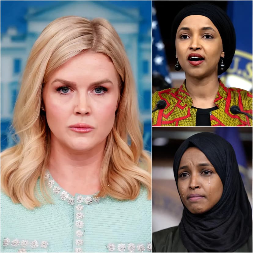 🔥 “Let’s read the record.” – Karoline Leavitt calmly cites statements from Ilhan Omar live on CNN, line by line. The studio freezes, the host hesitates, and 11 seconds of dead air follow—turning a tense panel moment into a viral political TV shock.