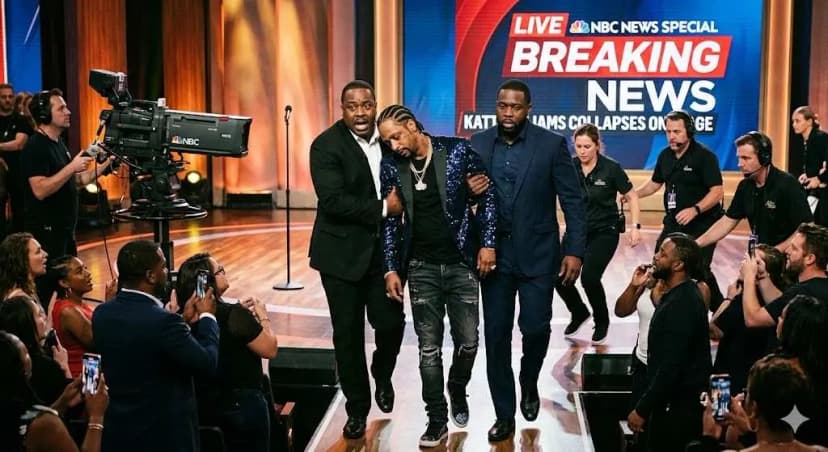 30 MINUTES AGO: Panic and anxiety swept across the set of a live broadcast on a major American TV network when comedian Katt Williams suddenly collapsed in the middle of a passionate interview, where he was fiercely defending his recent explosive statements about Hollywood and the entertainment industry.