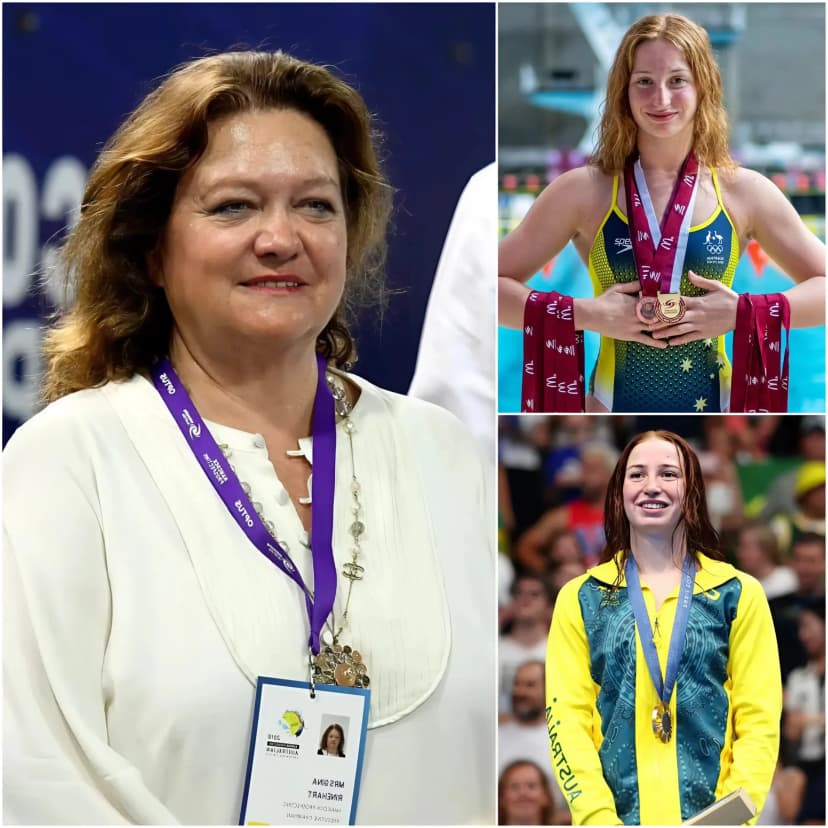 “She is a rare gem.” – Gina Rinehart, the richest woman in Australia, caused a global stir after donating 15 million US dollars to support Mollie O’Callaghan, the young and promising swimmer who continues to bring glory to Australia. After this decision, she also delivered a SHOCKING message that completely changed the life of the 21-year-old athlete.👇👇