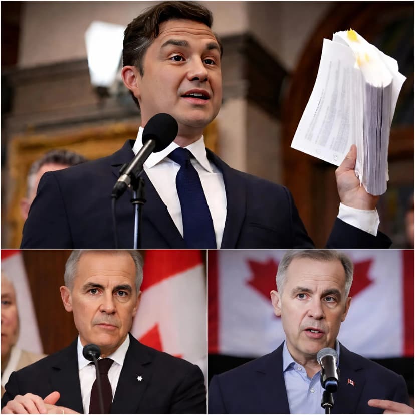 “THE MASK HAS JUST BEEN REMOVED!”: Pierre Poilievre Silenced The Entire Studio When He Unexpectedly Unveiled A Mysterious Document Live On Air, Every Word Aimed Directly At Mark Carney Regarding The Never-before-disclosed “$1.3 Billion”