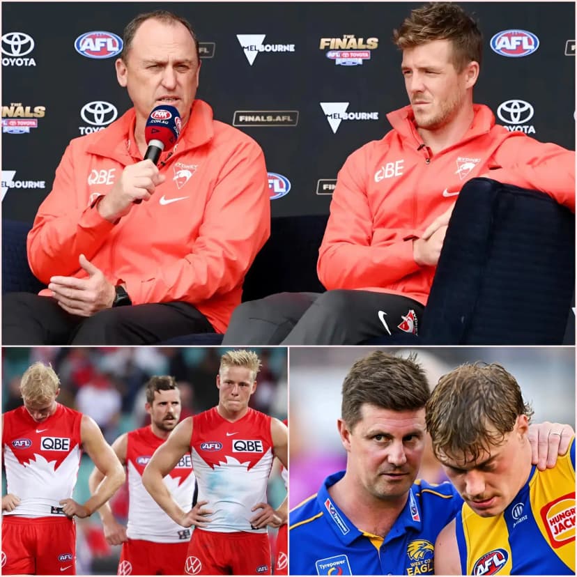 AFL BREAKING NEWS: Sydney Swans head coach John Longmire has officially suspended three players following a game against the West Coast Eagles that drew much fan scrutiny