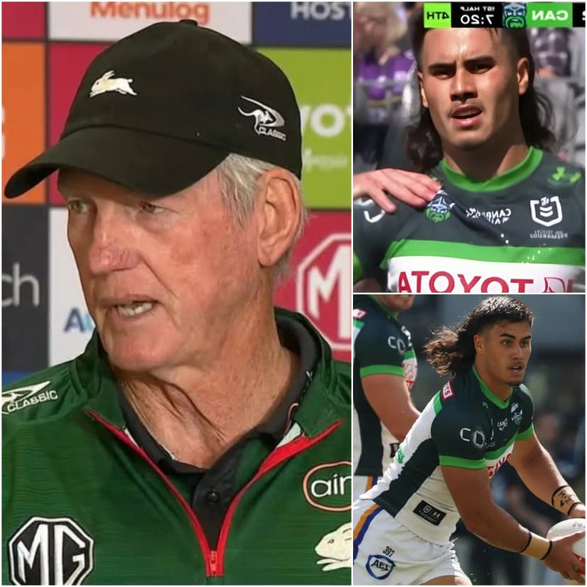“HE’S A CHEAT!”🔴 After the devastating 34-36 loss at Optus Stadium against the Canberra Raiders, Rabbitohs’ coach