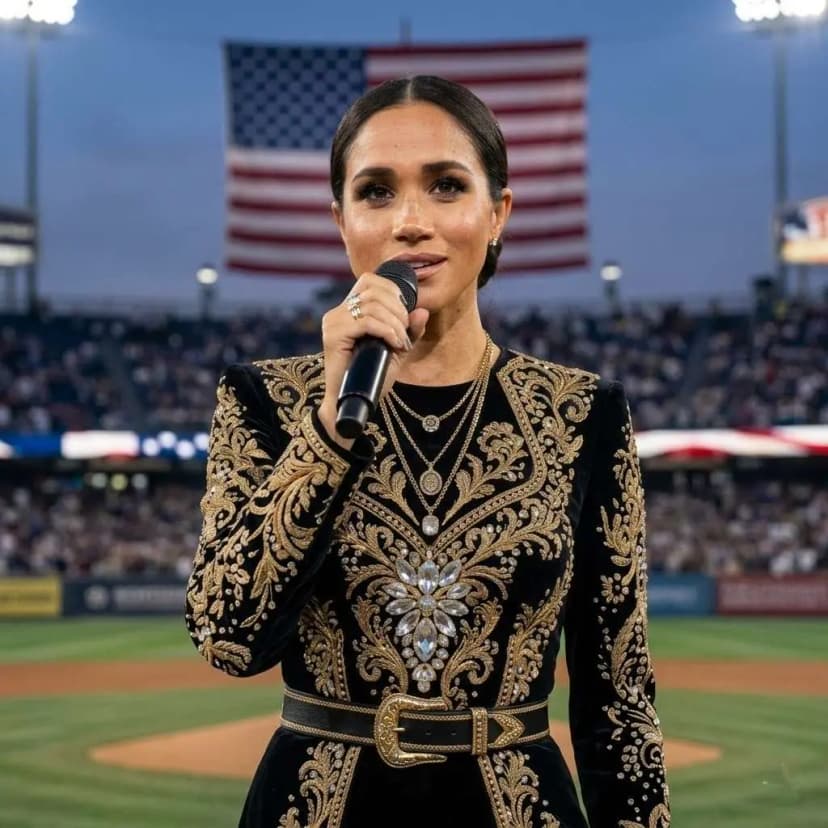 No one expected her to sing — but Meghan Markle’s rendition of the American National Anthem brought the entire arena