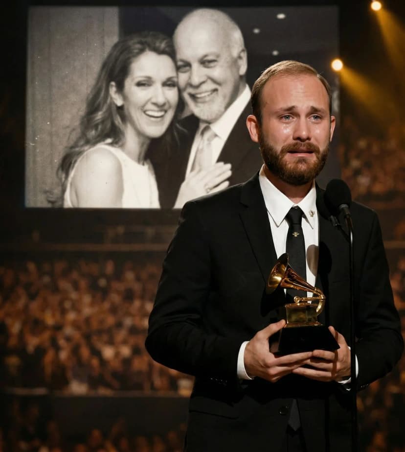 A Historic Moment: The Entire Room Reduced To Tears As Céline Dion’s Son Accepts Grammy On Her Behalf