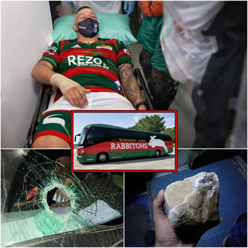 🚨BREAKING NEWS: The South Sydney Rabbitohs team bus was violently attacked by