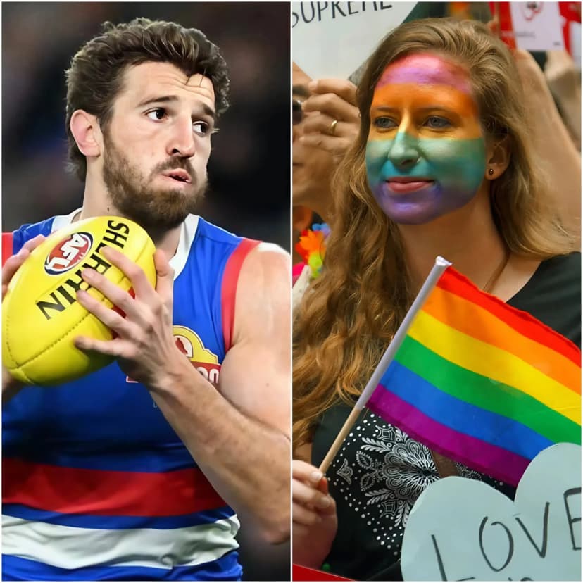 🚨 BREAKING NEWS IN THE AFL WORLD: Marcus Bontempelli, the captain of the Western Bulldogs, is reportedly refusing to wear the LGBT rainbow armband until the end of the season.