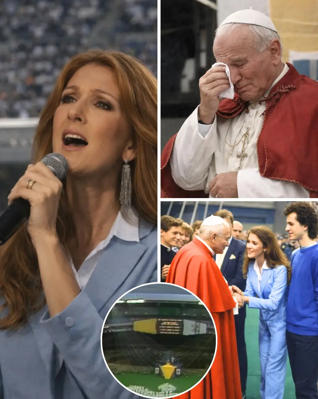 “60,000 Spectators… And A 16-year-old Girl Doing What No One Else Dared To Do.” In 1984, Before A Roaring Sea Of 60,000 People At The Montreal Olympic Stadium And In The Presence Of Pope John Paul Ii, A 16-year-old Celine Dion Stepped Onto The Stage.