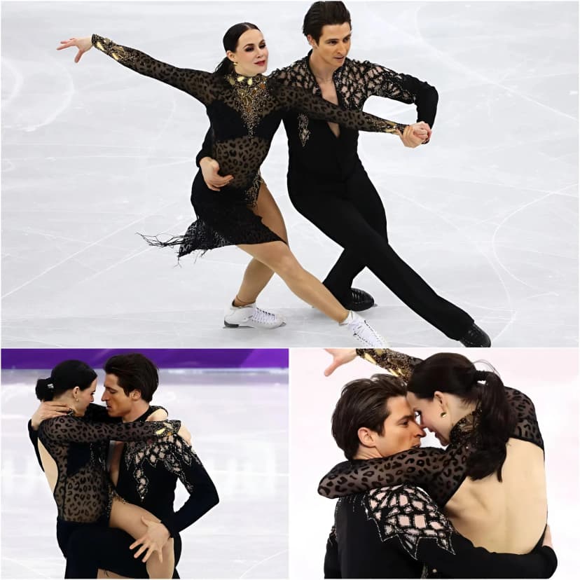“THE LIGHTS HIT… AND THEY DIDN’T LOOK LIKE DANCERS ANYMORE.” 🖤🔥 At the 2018 Winter Olympics, Tessa Virtue and Scott Moir came back