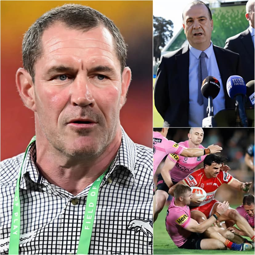 “WE DEMAND FAIRNESS” Dolphins head coach Kristian Woolf has filed a lawsuit with the NRL demanding a replay of the Dolphins vs Panthers game. He claims the referees were manipulated to produce a result unfavorable to the Dolphins and showed clear bias toward the Panthers. The NRL immediately responded 👇