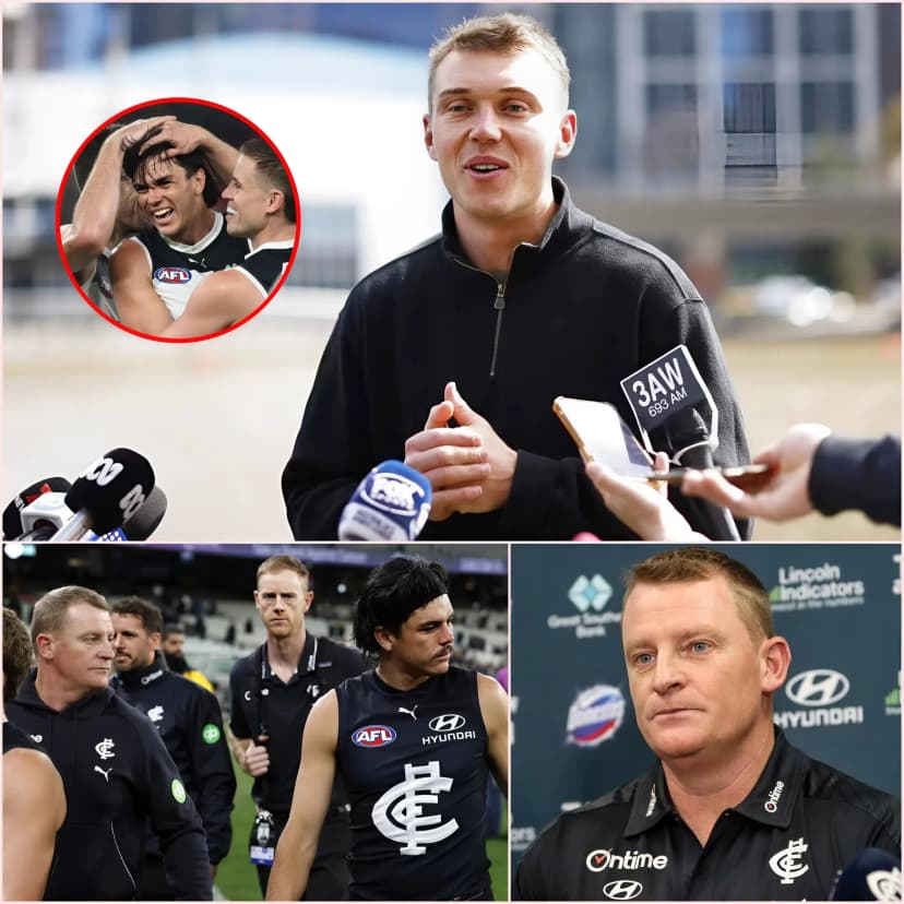 “THIS WILL BE THE LAST TIME HE PLAYS FOR Carlton Football Club” – Head coach Michael Voss officially announced Elijah Hollands’ permanent removal from Carlton Football Club