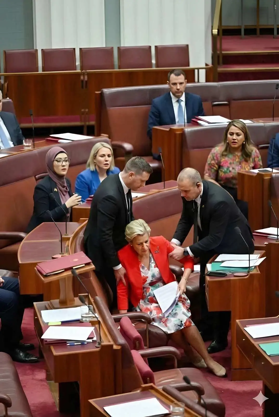 BREAKING: Katie Hopkins collapses mid-Parliamentary session – Nation holds its breath