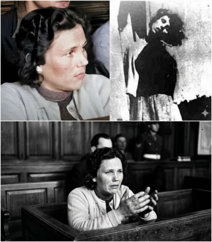 Collo rotto durante l’esecuzione di Elisabeth Becker, guardia del campo nazista di Stutthof